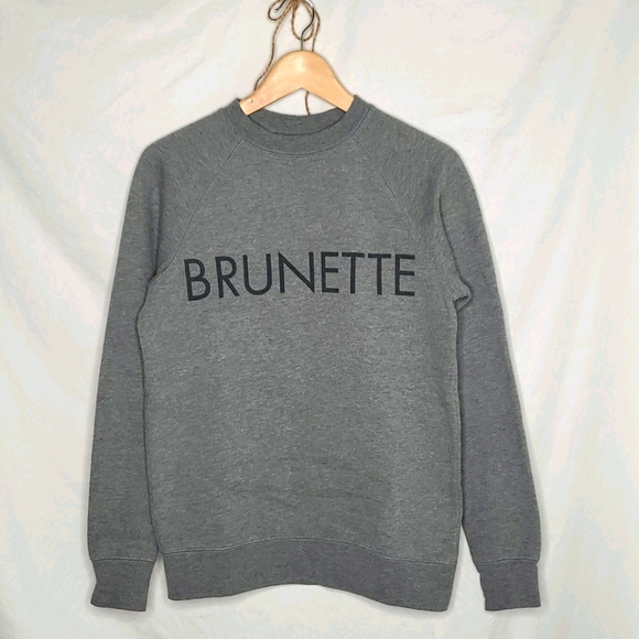 BRUNETTE Grey Crewneck Sweatshirt - Picture 2 of 6